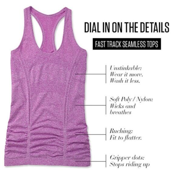 Athleta Fastest Track Racerback Athletic Work Out Tank Top Purple sz XS - Picture 4 of 10